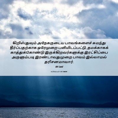 Picture 06 - எபிரெயர் 9:28 TAMIRV - கிறிஸ்துவும் - Bible Verse Picture