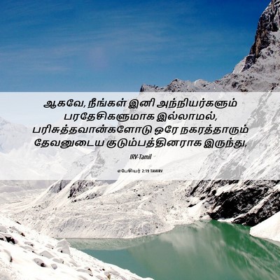 Picture 06 - எபேசியர் 2:19 TAMIRV - ஆகவே, நீங்கள் இனி - Bible Verse Picture