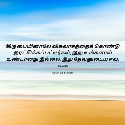 Picture 06 - எபேசியர் 2:8 TAMIRV - கிருபையினாலே - Bible Verse Picture