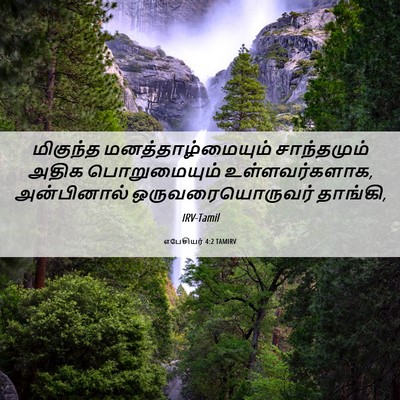 Picture 06 - எபேசியர் 4:2 TAMIRV - மிகுந்த - Bible Verse Picture