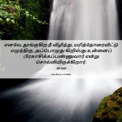 Picture 06 - எபேசியர் 5:14 TAMIRV - எனவே, தூங்குகிற நீ - Bible Verse Picture