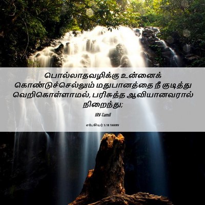Picture 06 - எபேசியர் 5:18 TAMIRV - பொல்லாதவழிக்கு - Bible Verse Picture