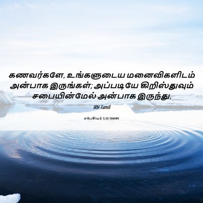 Picture 06 - எபேசியர் 5:25 TAMIRV - கணவர்களே, - Bible Verse Picture
