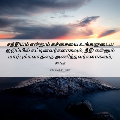 Picture 06 - எபேசியர் 6:14 TAMIRV - சத்தியம் என்னும் - Bible Verse Picture