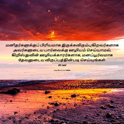 Picture 06 - எபேசியர் 6:6 TAMIRV - மனிதர்களுக்குப் - Bible Verse Picture