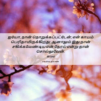 Picture 06 - எரேமியா 10:19 TAMIRV - ஐயோ, நான் - Bible Verse Picture