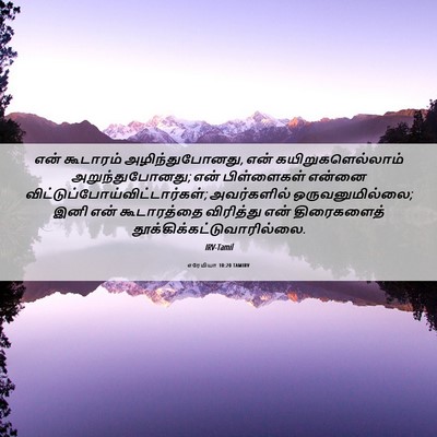 Picture 06 - எரேமியா 10:20 TAMIRV - என் கூடாரம் - Bible Verse Picture