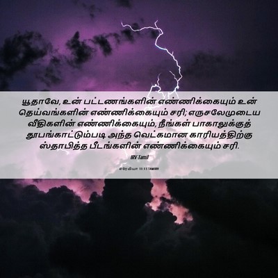 Picture 06 - எரேமியா 11:13 TAMIRV - யூதாவே, உன் - Bible Verse Picture