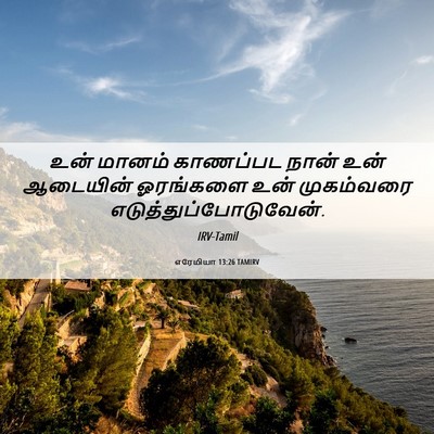 Picture 06 - எரேமியா 13:26 TAMIRV - உன் மானம் காணப்பட - Bible Verse Picture