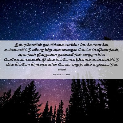 Picture 06 - எரேமியா 17:13 TAMIRV - இஸ்ரவேலின் - Bible Verse Picture