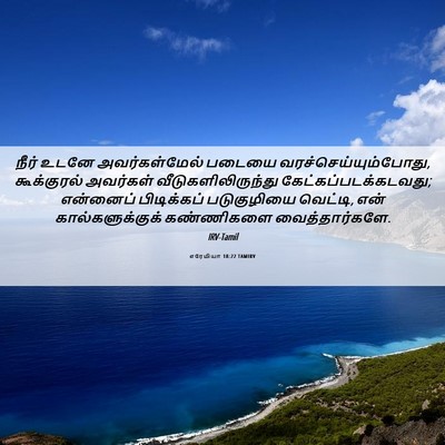 Picture 06 - எரேமியா 18:22 TAMIRV - நீர் உடனே - Bible Verse Picture