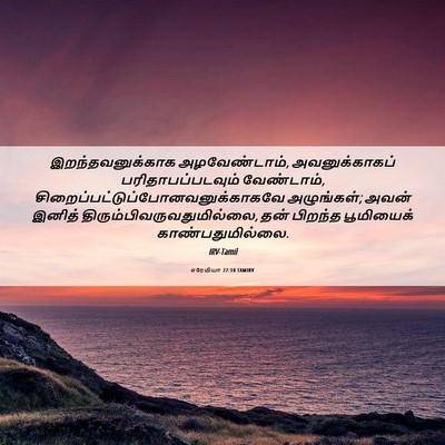Picture 06 - எரேமியா 22:10 TAMIRV - இறந்தவனுக்காக - Bible Verse Picture