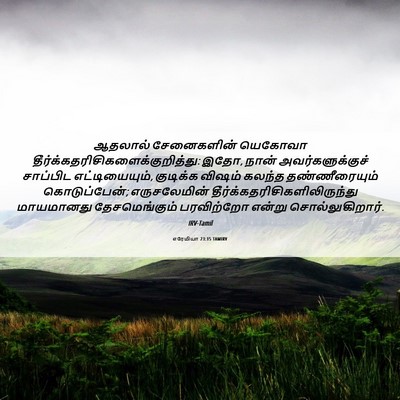 Picture 06 - எரேமியா 23:15 TAMIRV - ஆதலால் சேனைகளின் - Bible Verse Picture