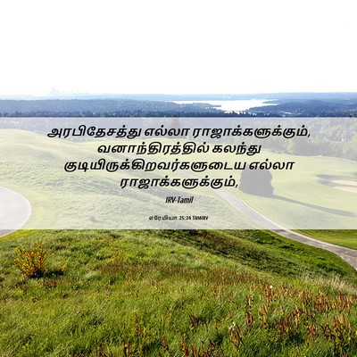 Picture 06 - எரேமியா 25:24 TAMIRV - அரபிதேசத்து எல்லா - Bible Verse Picture