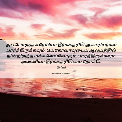 Picture 06 - எரேமியா 28:5 TAMIRV - அப்பொழுது எரேமியா - Bible Verse Picture