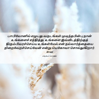 Picture 06 - எரேமியா 29:10 TAMIRV - பாபிலோனில் எழுபது - Bible Verse Picture