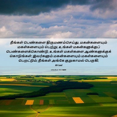 Picture 06 - எரேமியா 29:6 TAMIRV - நீங்கள் பெண்களை - Bible Verse Picture