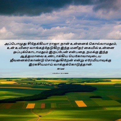 Picture 06 - எரேமியா 38:16 TAMIRV - அப்பொழுது - Bible Verse Picture
