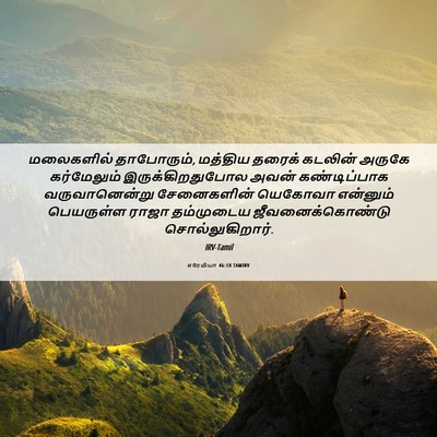 Picture 06 - எரேமியா 46:18 TAMIRV - மலைகளில் - Bible Verse Picture