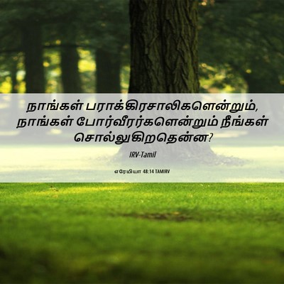 Picture 06 - எரேமியா 48:14 TAMIRV - நாங்கள் - Bible Verse Picture
