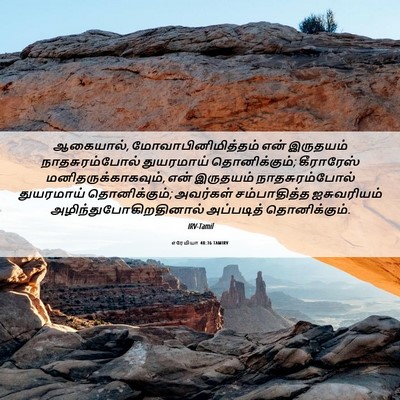 Picture 06 - எரேமியா 48:36 TAMIRV - ஆகையால், - Bible Verse Picture