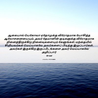 Picture 06 - எரேமியா 49:20 TAMIRV - ஆகையால் யெகோவா - Bible Verse Picture