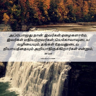 Picture 06 - எரேமியா 5:4 TAMIRV - அப்பொழுது நான்: - Bible Verse Picture