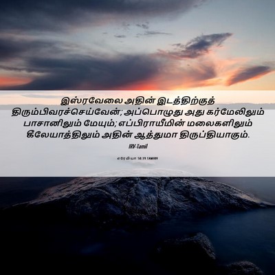 Picture 06 - எரேமியா 50:19 TAMIRV - இஸ்ரவேலை அதின் - Bible Verse Picture