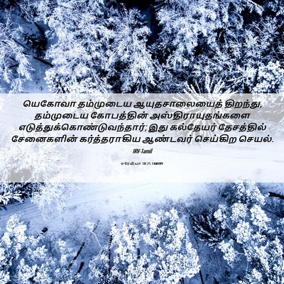Picture 06 - எரேமியா 50:25 TAMIRV - யெகோவா தம்முடைய - Bible Verse Picture