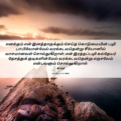 Picture 06 - எரேமியா 51:35 TAMIRV - எனக்கும் என் - Bible Verse Picture
