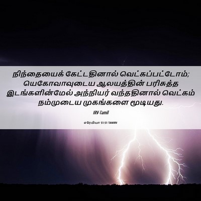 Picture 06 - எரேமியா 51:51 TAMIRV - நிந்தையைக் - Bible Verse Picture