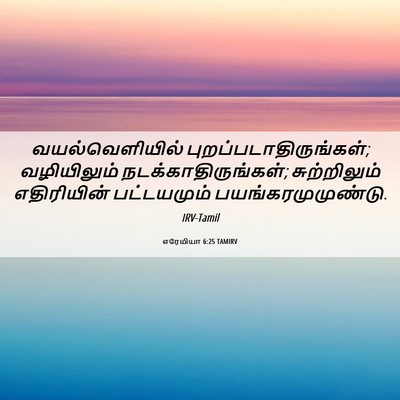Picture 06 - எரேமியா 6:25 TAMIRV - வயல்வெளியில் - Bible Verse Picture
