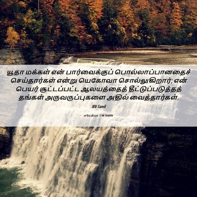Picture 06 - எரேமியா 7:30 TAMIRV - யூதா மக்கள் என் - Bible Verse Picture