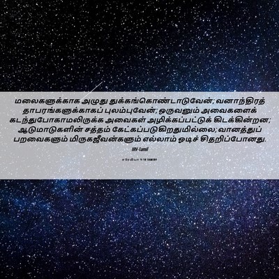 Picture 06 - எரேமியா 9:10 TAMIRV - மலைகளுக்காக அழுது - Bible Verse Picture