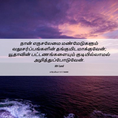 Picture 06 - எரேமியா 9:11 TAMIRV - நான் எருசலேமை - Bible Verse Picture