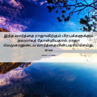 Picture 06 - எஸ்தர் 1:21 TAMIRV - இந்த வார்த்தை - Bible Verse Picture