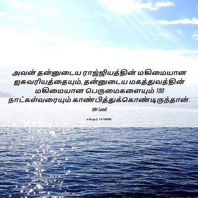 Picture 06 - எஸ்தர் 1:4 TAMIRV - அவன் தன்னுடைய - Bible Verse Picture