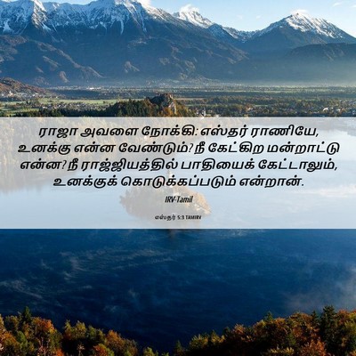 Picture 06 - எஸ்தர் 5:3 TAMIRV - ராஜா அவளை நோக்கி: - Bible Verse Picture