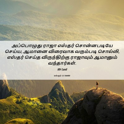 Picture 06 - எஸ்தர் 5:5 TAMIRV - அப்பொழுது ராஜா - Bible Verse Picture