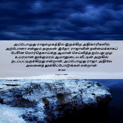 Picture 06 - எஸ்தர் 7:9 TAMIRV - அப்பொழுது - Bible Verse Picture