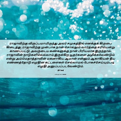 Picture 06 - எஸ்தர் 8:5 TAMIRV - ராஜாவிற்கு - Bible Verse Picture