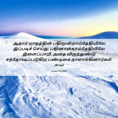 Picture 06 - எஸ்தர் 9:17 TAMIRV - ஆதார் மாதத்தின் - Bible Verse Picture