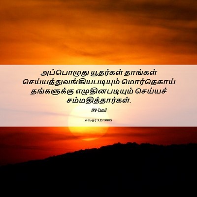 Picture 06 - எஸ்தர் 9:23 TAMIRV - அப்பொழுது - Bible Verse Picture