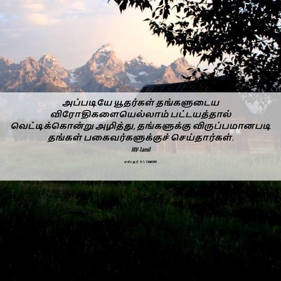 Picture 06 - எஸ்தர் 9:5 TAMIRV - அப்படியே யூதர்கள் - Bible Verse Picture
