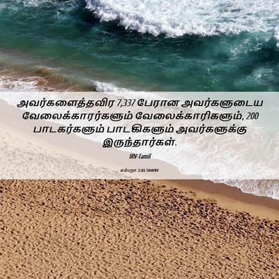 Picture 06 - எஸ்றா 2:65 TAMIRV - அவர்களைத்தவிர 7,337 - Bible Verse Picture
