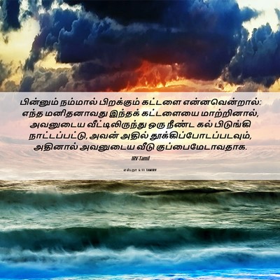 Picture 06 - எஸ்றா 6:11 TAMIRV - பின்னும் நம்மால் - Bible Verse Picture