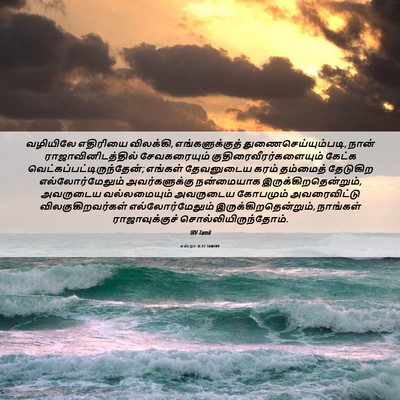 Picture 06 - எஸ்றா 8:22 TAMIRV - வழியிலே எதிரியை - Bible Verse Picture