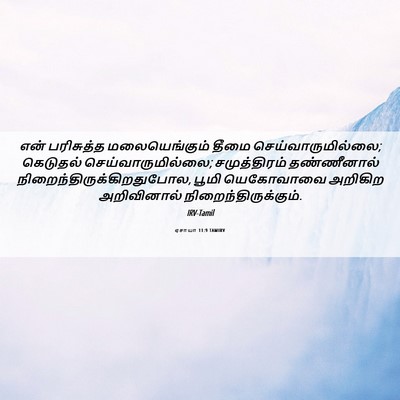 Picture 06 - ஏசாயா 11:9 TAMIRV - என் பரிசுத்த - Bible Verse Picture