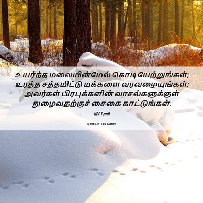 Picture 06 - ஏசாயா 13:2 TAMIRV - உயர்ந்த - Bible Verse Picture