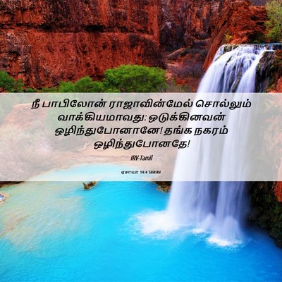 Picture 06 - ஏசாயா 14:4 TAMIRV - நீ பாபிலோன் - Bible Verse Picture